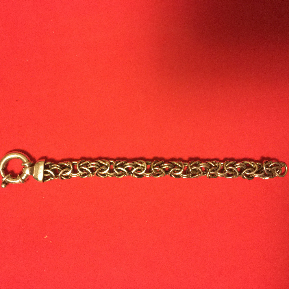Larger Link Hand Crafted Sterling Silver Bracelet